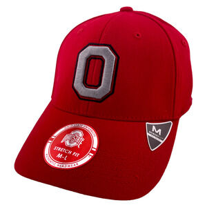 Ohio State University Buckeyes Red/Grey "O" Logo Memory Fit Flex Stretch Fit Hat